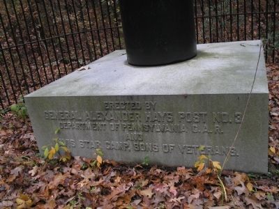 Base of Gen. Hays Monument. Click for full size. Base of Gen. Hays Monument image. Click for full size.