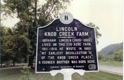 Lincoln Knob Creek Farm Marker image. Click for full size.