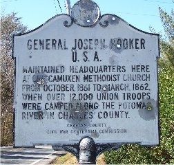 General Joseph Hooker U.S.A. Marker image. Click for full size.