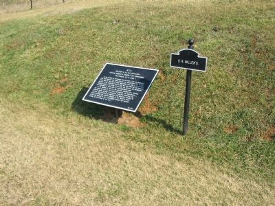 Battery C Tablet next to the sign for D.R. Miller's House. Click for full size. Battery C Tablet next to the sign for D.R. Miller's House image. Click for full size.
