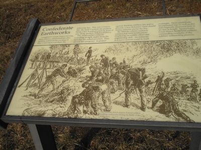 Confederate Earthworks Marker image. Click for full size.