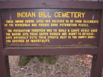 Indian Bill Cemetery Marker. Click for full size. Indian Bill Cemetery Marker image. Click for full size.