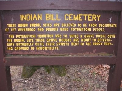 Indian Bill Cemetery Marker image. Click for full size.
