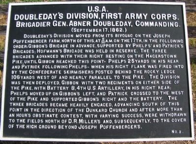Doubleday's Division Tablet. Click for full size. Doubleday's Division Tablet image. Click for full size.