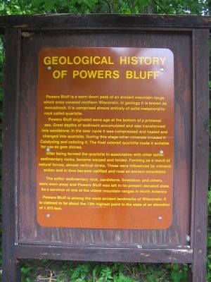 Geological History of Powers Bluff Marker image. Click for full size.