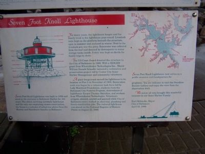 Seven-Foot Knoll Lighthouse - Description at Base of Lighthouse image. Click for full size.