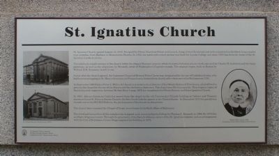 St. Ignatius Church Marker. Click for full size. St. Ignatius Church Marker image. Click for full size.