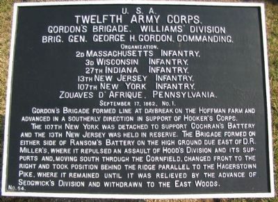 Gordon's Brigade Marker image. Click for full size.