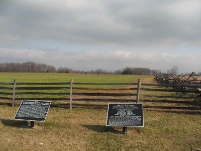 Two Tablets at the Southwest Corner of the Cornfield. Click for full size. Two Tablets at the Southwest Corner of the Cornfield image. Click for full size.