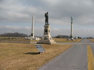 War Department Tablet 6 and 124th Pennslyania Monument. Click for full size. War Department Tablet 6 and 124th Pennslyania Monument image. Click for full size.