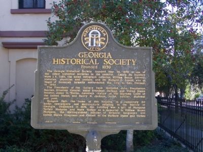 Georgia Historical Society Marker image. Click for full size.