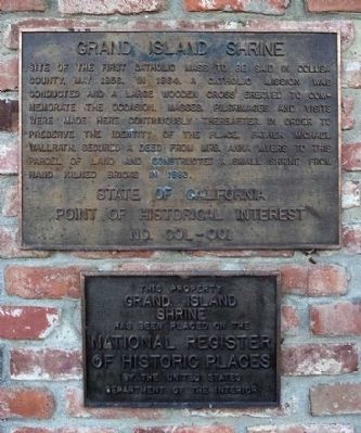 Grand Island Shrine Commemorative Plaques image. Click for full size.