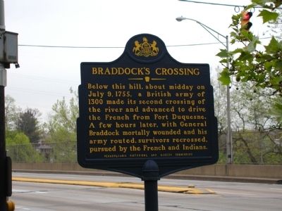 Braddock's Crossing Marker image. Click for full size.