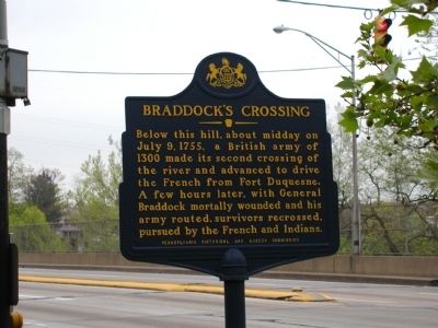 Braddock's Crossing Marker. Click for full size. Braddock's Crossing Marker image. Click for full size.