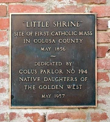 Little Shrine Commemorative Plaque. Click for full size. Little Shrine Commemorative Plaque image. Click for full size.