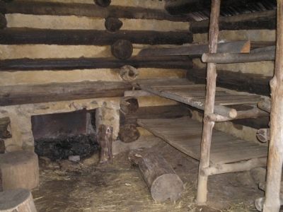 Interior of Log Hut. Click for full size. Interior of Log Hut image. Click for full size.