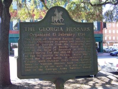 The Georgia Hussars Marker image. Click for full size.
