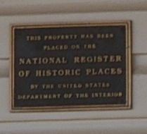 National Register of Historic Places marker. Click for full size. National Register of Historic Places marker image. Click for full size.