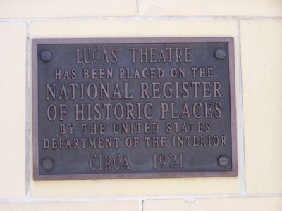 Lucas Theatre Marker image. Click for full size.