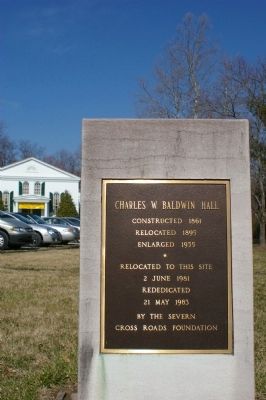 Charles W. Baldwin Hall Marker. Click for full size. Charles W. Baldwin Hall Marker image. Click for full size.