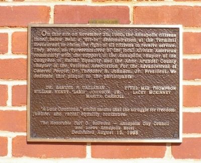 On this site on November 25, 1960 Marker. Click for full size. On this site on November 25, 1960 Marker image. Click for full size.