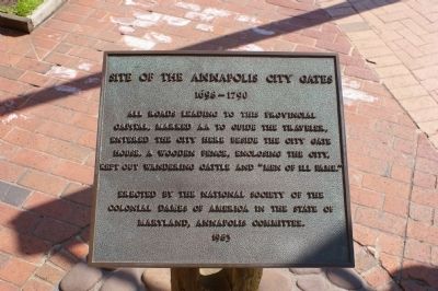 Site of the Annapolis City Gates Marker. Click for full size. Site of the Annapolis City Gates Marker image. Click for full size.