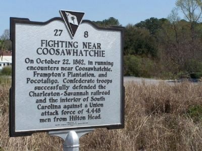 Fighting Near Coosawhatchie Marker image. Click for full size.