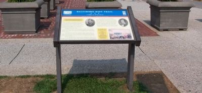 Combat on Pratt Street Marker on the waterfront. Click for full size. Combat on Pratt Street Marker on the waterfront image. Click for full size.