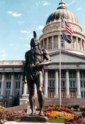Massasoit Statue in Salt Lake City, Utah image. Click for full size.