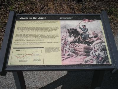 Attack on the Angle at Five Forks Marker image. Click for full size.