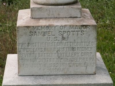 Major Samuel Spotts Monument image. Click for full size.