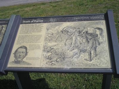 Death of Pegram Marker. Click for full size. Death of Pegram Marker image. Click for full size.