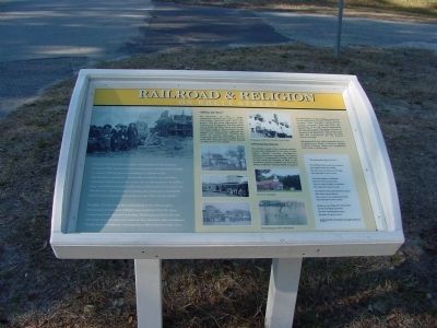 Railroad & Religion on Rhett Street Marker. Click for full size. Railroad & Religion on Rhett Street Marker image. Click for full size.