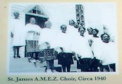 St. James A.M.E.Z. Choir, Circa 1940. Click for full size. St. James A.M.E.Z. Choir, Circa 1940 image. Click for full size.