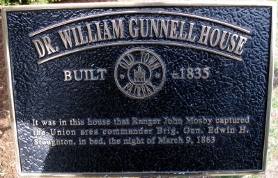 Dr. William Gunnell House Marker image. Click for full size.