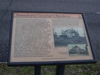 Pennsylvania Governor's Residence Marker image. Click for full size.