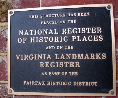 Plaque located at front entrance. Click for full size. Plaque located at front entrance image. Click for full size.