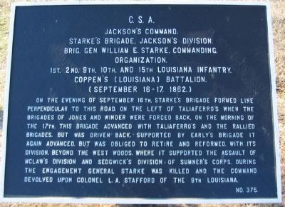 Starke's Brigade Tablet. Click for full size. Starke's Brigade Tablet image. Click for full size.