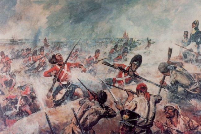 The 93rd Highlanders assault the American Rampart. Click for full size. The 93rd Highlanders assault the American Rampart image. Click for full size.