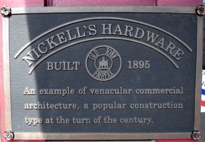 Nickell's Hardware Marker image. Click for full size.