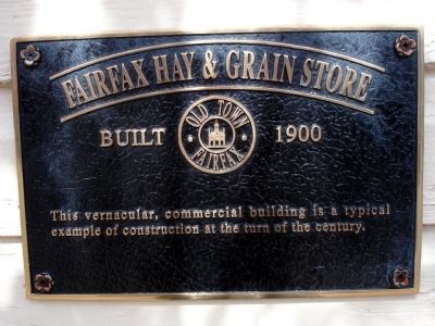 Fairfax Hay & Grain Store Marker image. Click for full size.