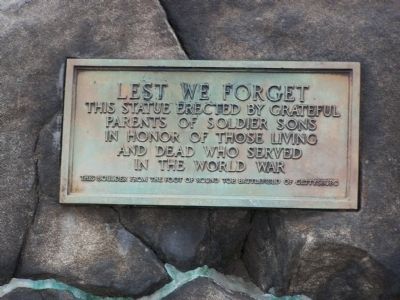 Lest We Forget Marker. Click for full size. Lest We Forget Marker image. Click for full size.