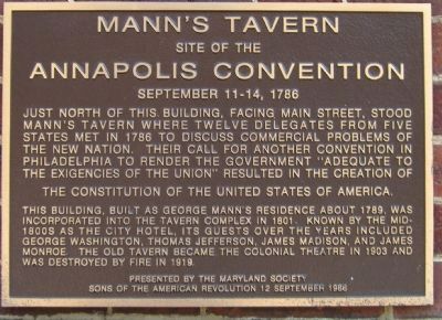 Mann's Tavern Marker image. Click for full size.