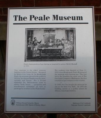 The Peale Museum Marker image. Click for full size.