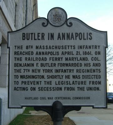 Butler in Annapolis Marker image. Click for full size.