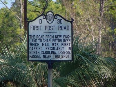 First Post Road Marker image. Click for full size.