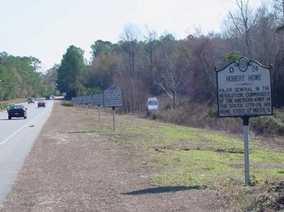 Robert Howe Marker, First of Seven Markers in a Row. Click for full size. Robert Howe Marker, First of Seven Markers in a Row image. Click for full size.