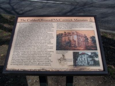 The Calder/Olmsted/McCormick Mansion Marker image. Click for full size.