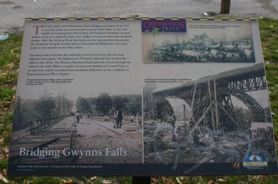 Bridging Gwynns Falls Marker image. Click for full size.