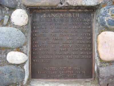 Langworth Marker. Click for full size. Langworth Marker image. Click for full size.